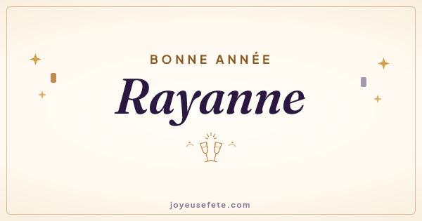 Image « Bonne année Rayanne » au format large