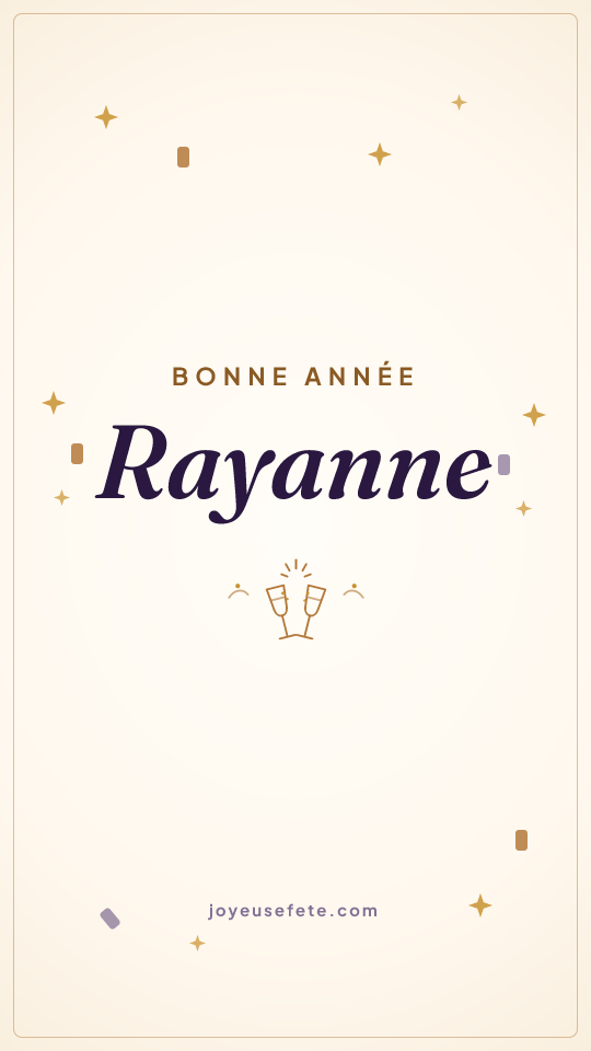 Image « Bonne année Rayanne » au format story