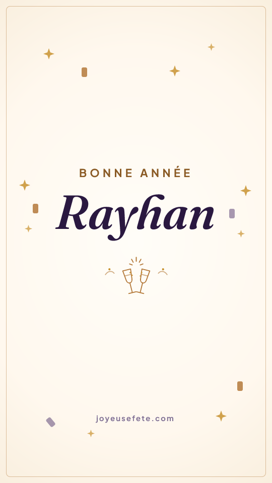 Image « Bonne année Rayhan » au format story
