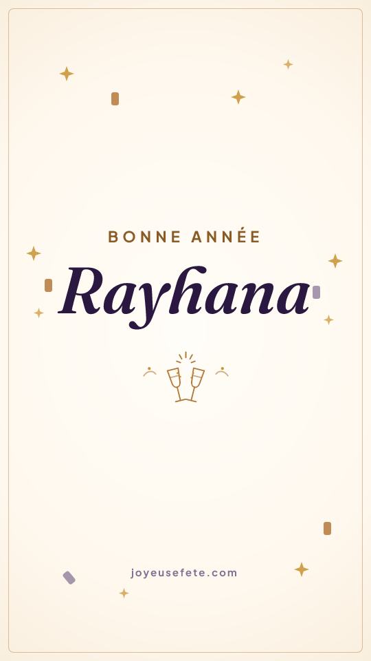 Image « Bonne année Rayhana » au format story