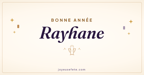 Image « Bonne année Rayhane » au format large