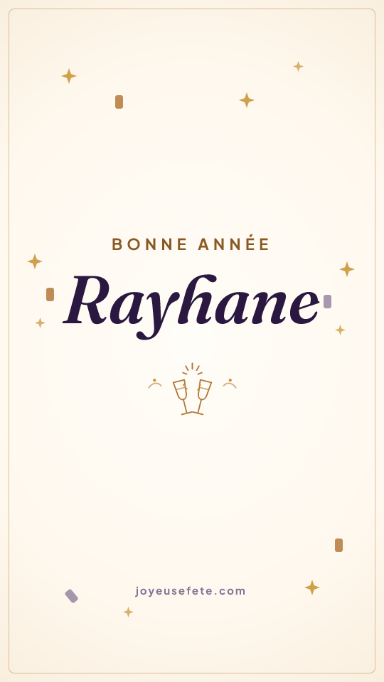 Image « Bonne année Rayhane » au format story