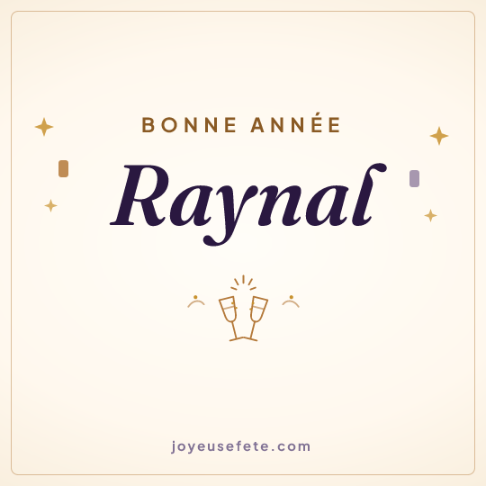 Image carrée « Bonne année Raynal » pour WhatsApp