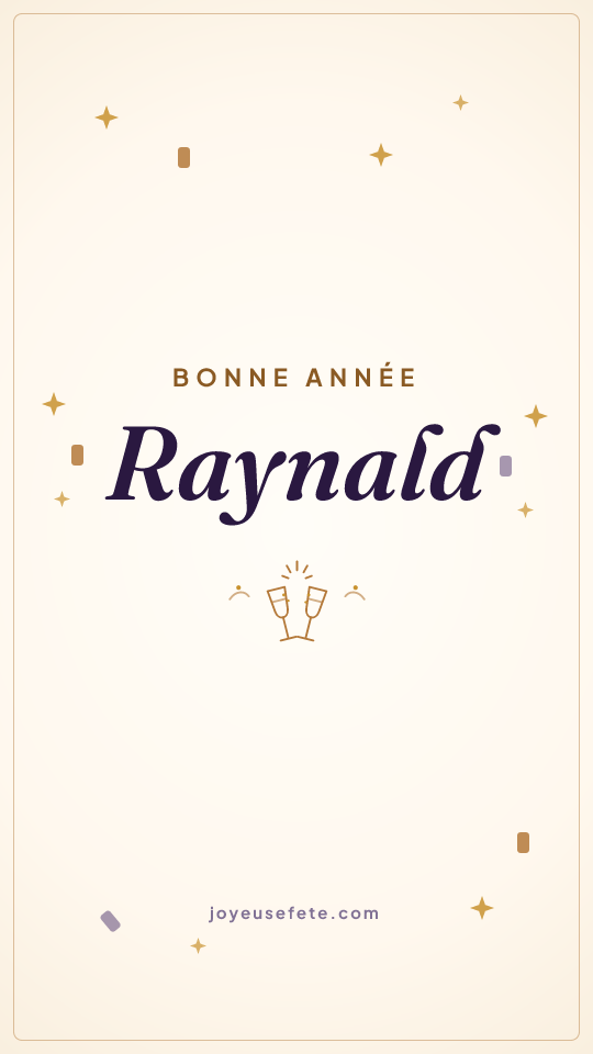 Image « Bonne année Raynald » au format story