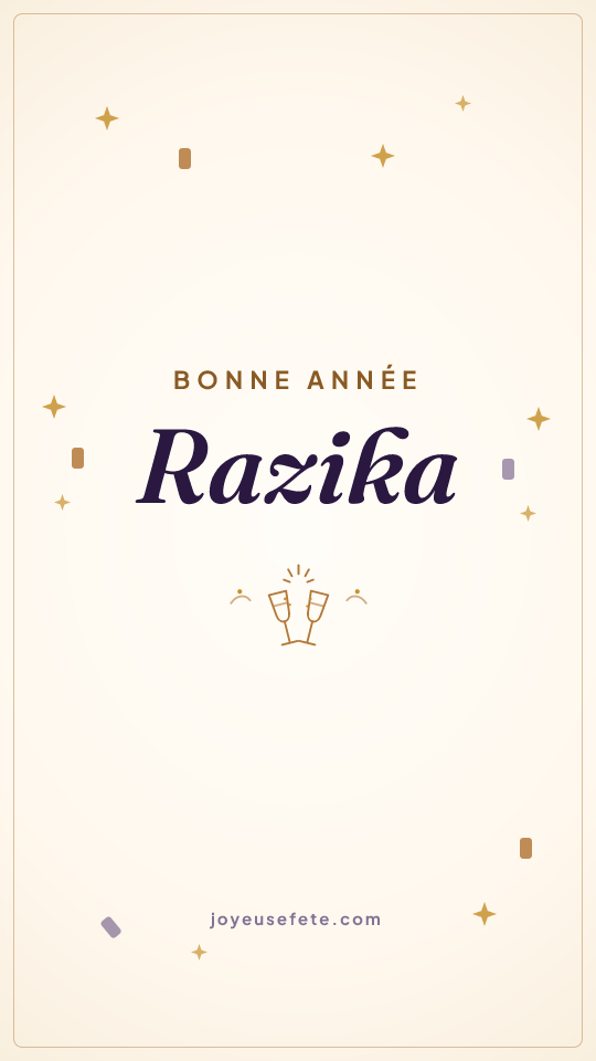 Image « Bonne année Razika » au format story