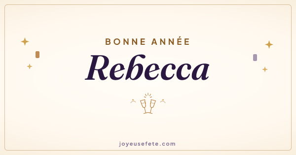 Image « Bonne année Rebecca » au format large