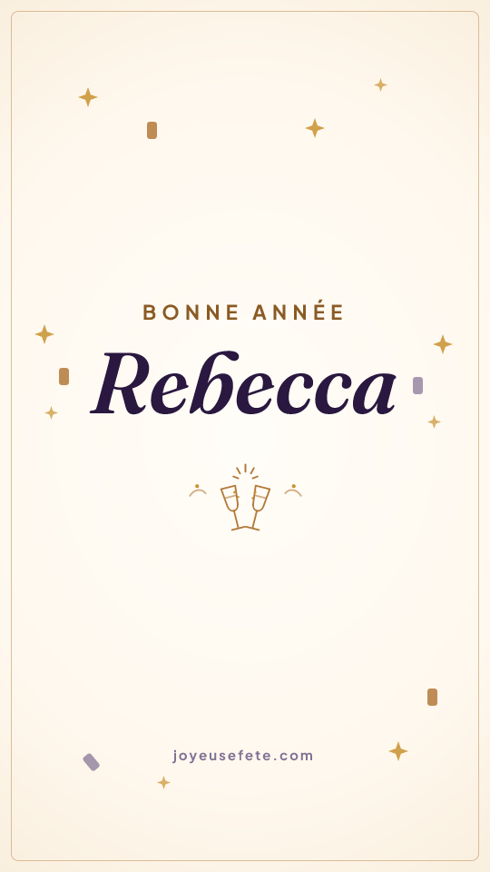 Image « Bonne année Rebecca » au format story