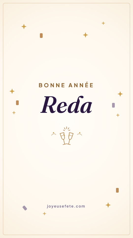 Image « Bonne année Reda » au format story