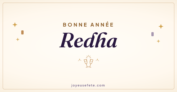 Image « Bonne année Redha » au format large