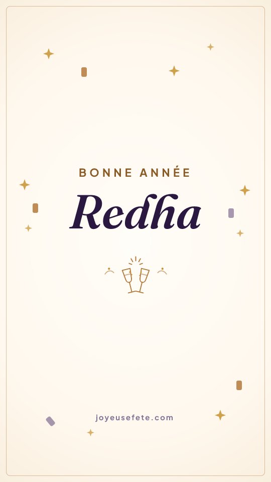 Image « Bonne année Redha » au format story