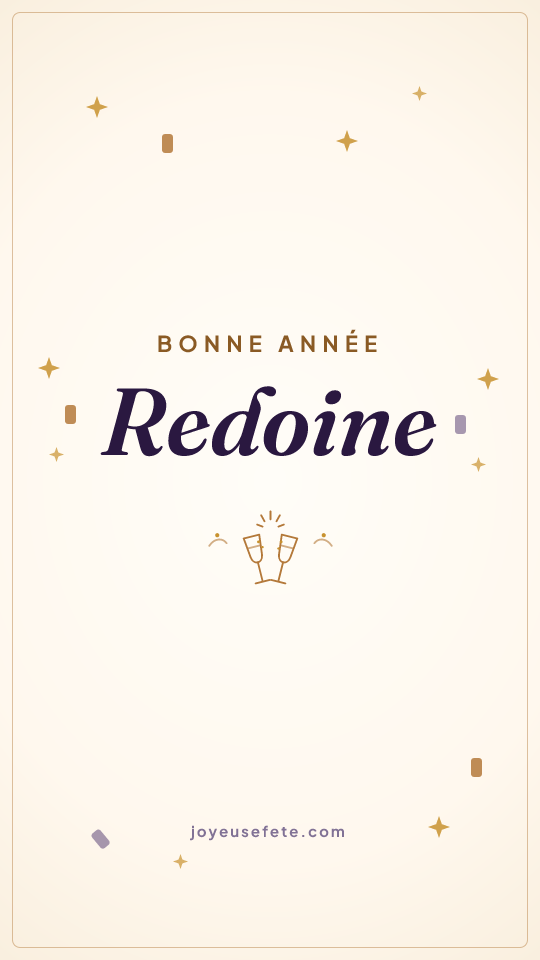 Image « Bonne année Redoine » au format story