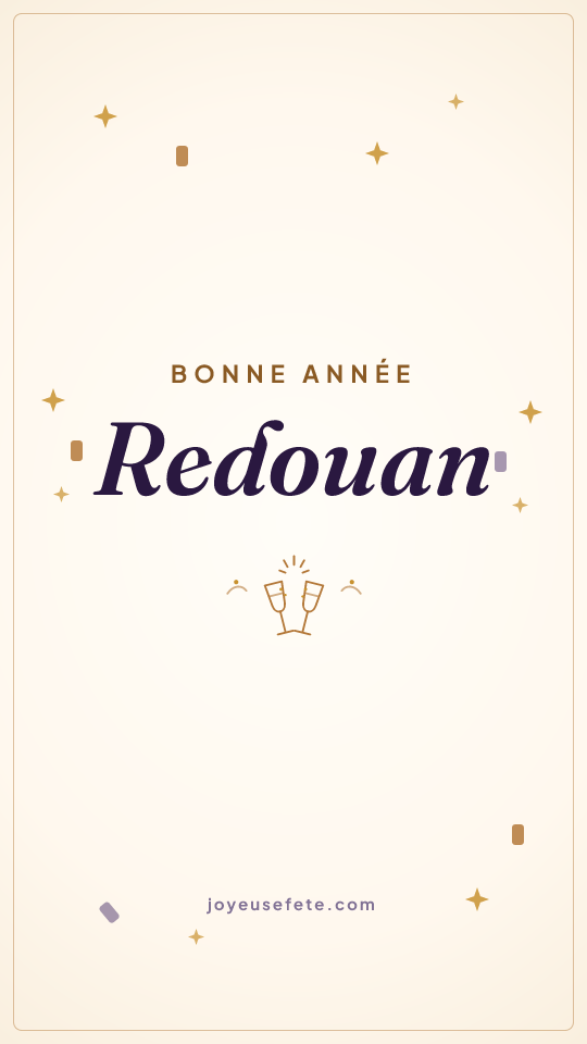 Image « Bonne année Redouan » au format story