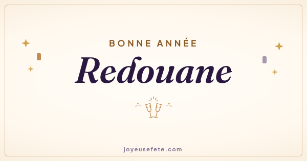 Image « Bonne année Redouane » au format large