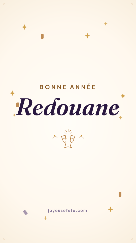 Image « Bonne année Redouane » au format story