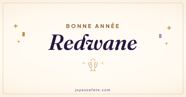 Image « Bonne année Redwane » au format large