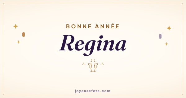 Image « Bonne année Regina » au format large