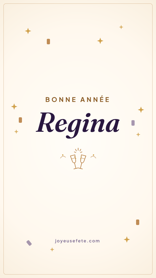 Image « Bonne année Regina » au format story