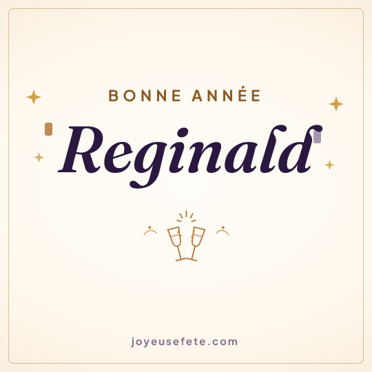 Image carrée « Bonne année Reginald » pour WhatsApp