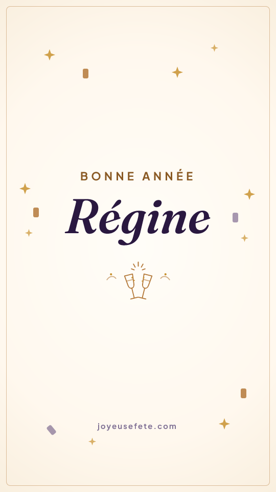 Image « Bonne année Régine » au format story