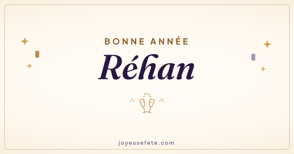 Image « Bonne année Réhan » au format large