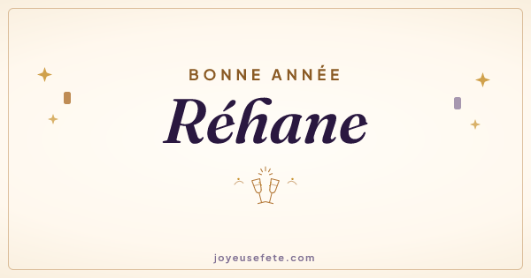 Image « Bonne année Réhane » au format large