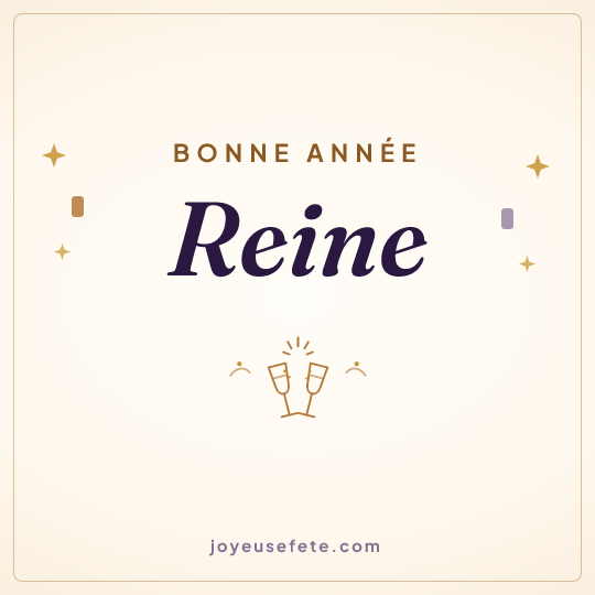 Image carrée « Bonne année Reine » pour WhatsApp