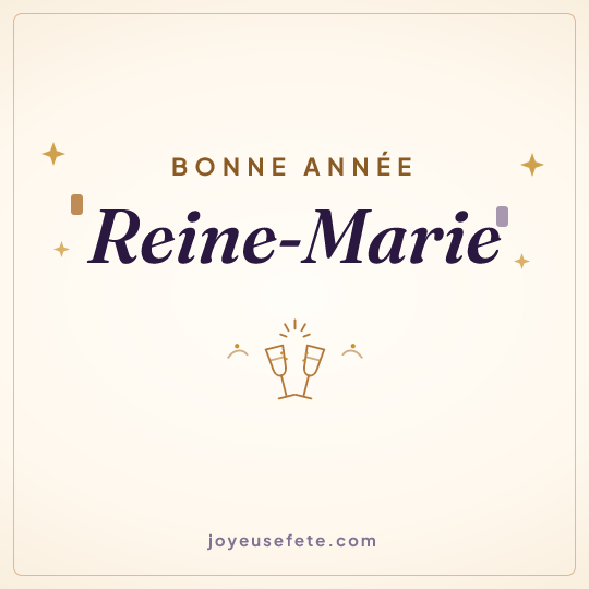 Image carrée « Bonne année Reine-Marie » pour WhatsApp