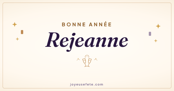Image « Bonne année Rejeanne » au format large