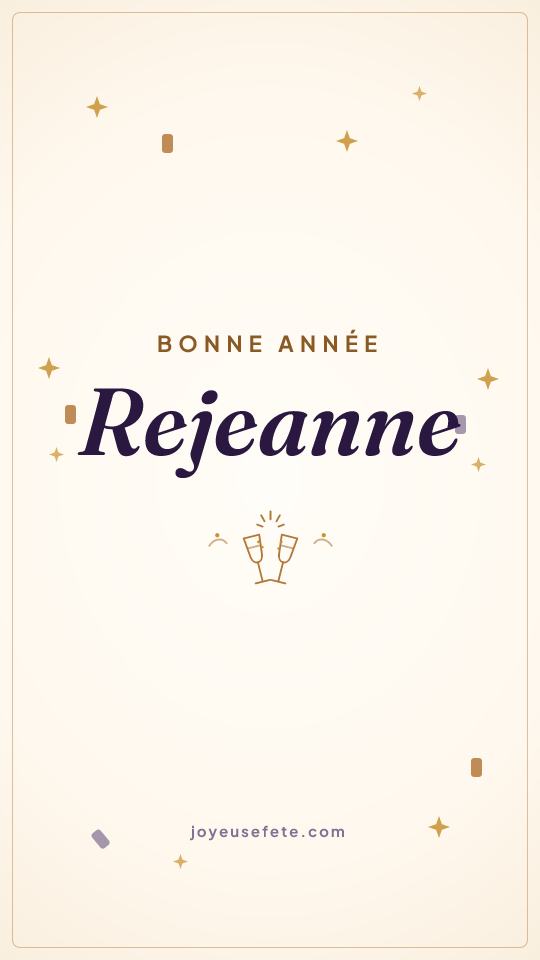 Image « Bonne année Rejeanne » au format story