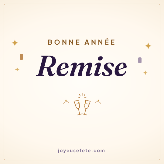 Image carrée « Bonne année Remise » pour WhatsApp