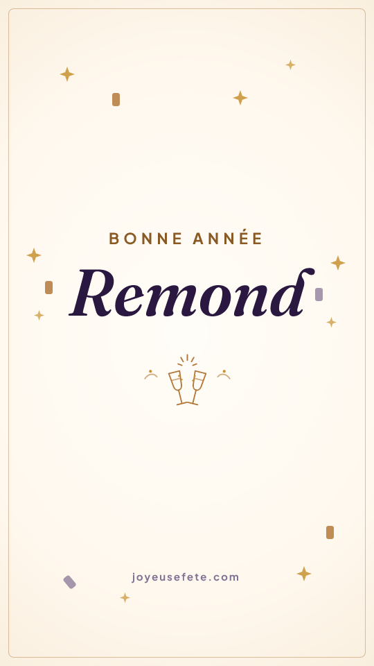 Image « Bonne année Remond » au format story