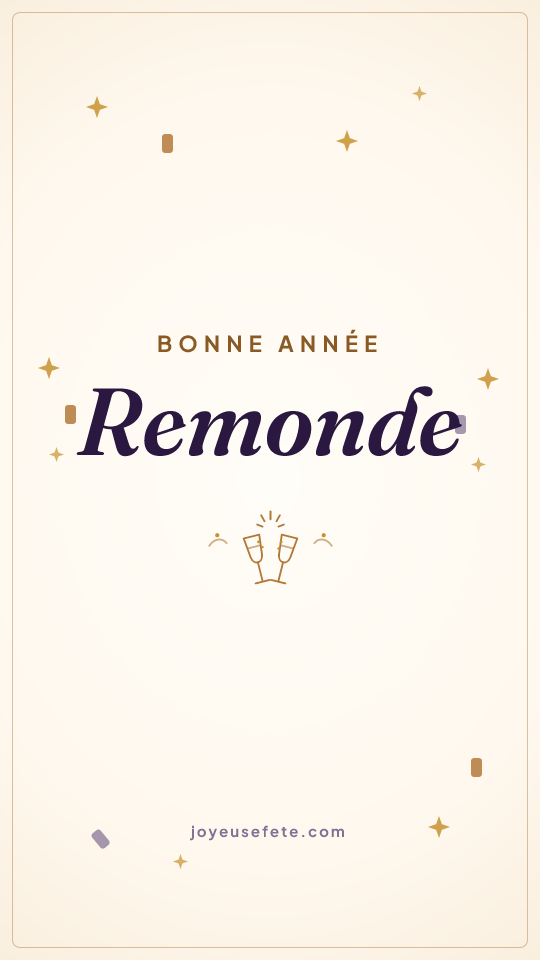 Image « Bonne année Remonde » au format story