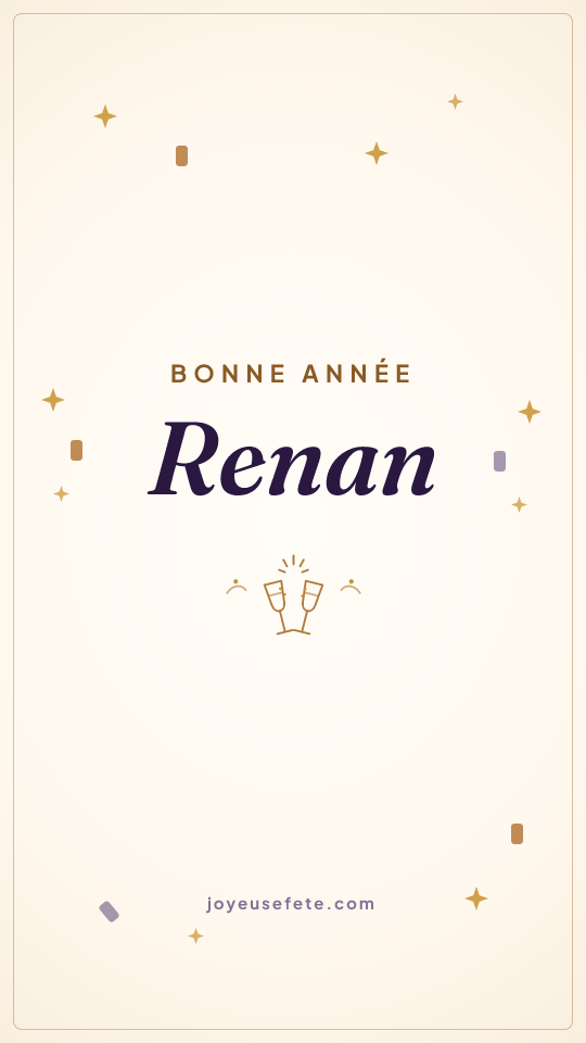 Image « Bonne année Renan » au format story