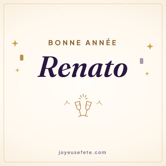 Image carrée « Bonne année Renato » pour WhatsApp