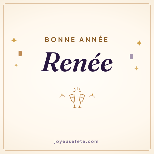 Image carrée « Bonne année Renée » pour WhatsApp