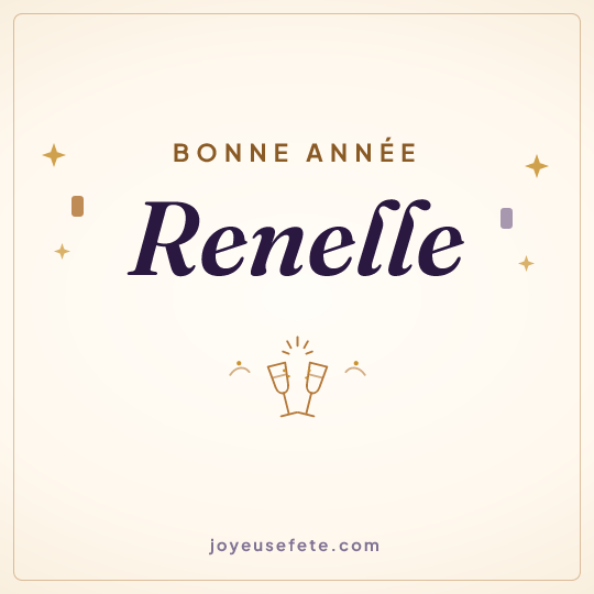 Image carrée « Bonne année Renelle » pour WhatsApp