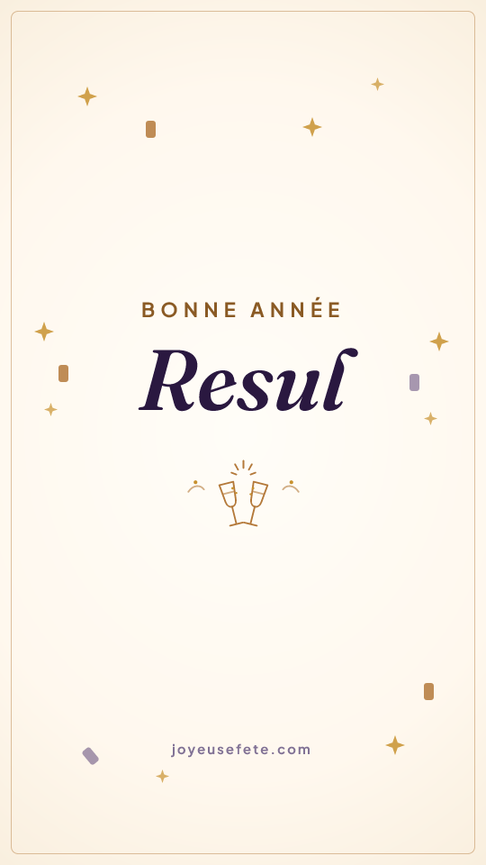 Image « Bonne année Resul » au format story