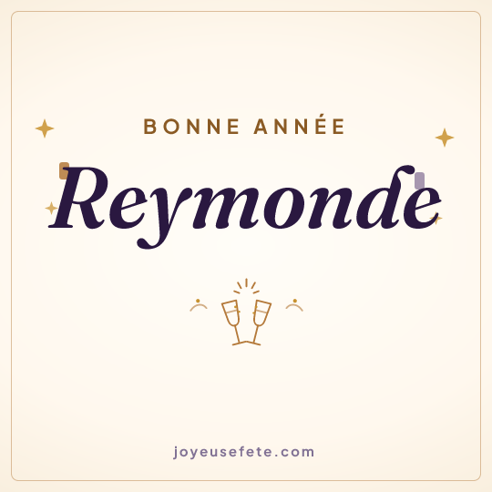 Image carrée « Bonne année Reymonde » pour WhatsApp