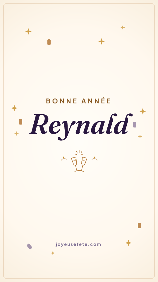 Image « Bonne année Reynald » au format story