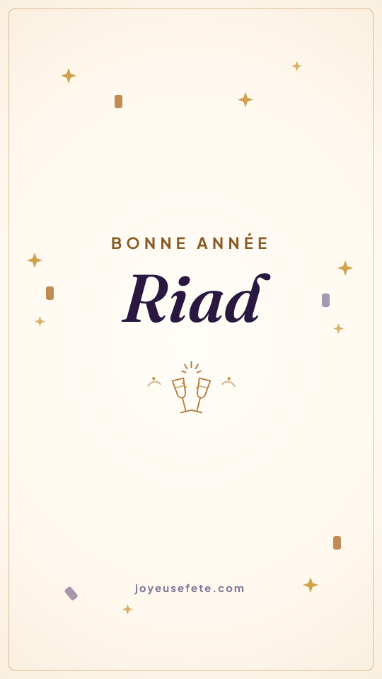 Image « Bonne année Riad » au format story