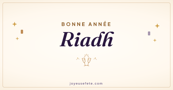 Image « Bonne année Riadh » au format large