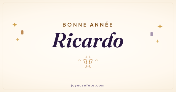 Image « Bonne année Ricardo » au format large