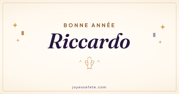 Image « Bonne année Riccardo » au format large