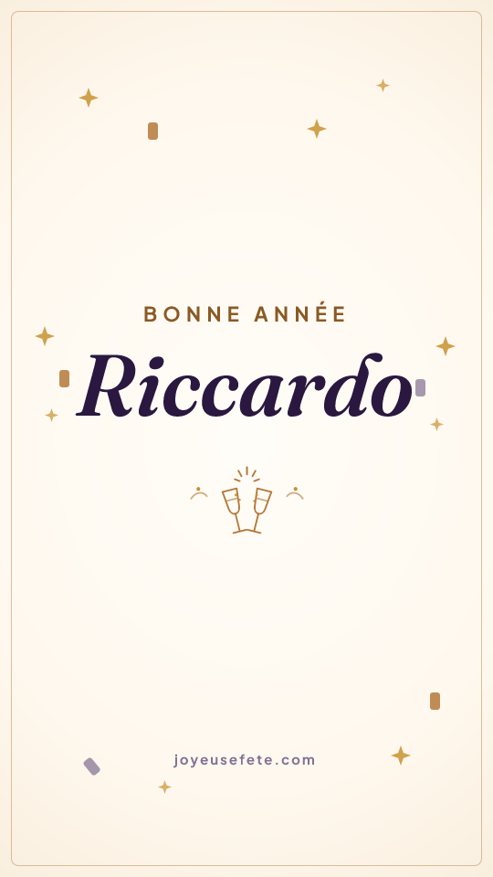 Image « Bonne année Riccardo » au format story