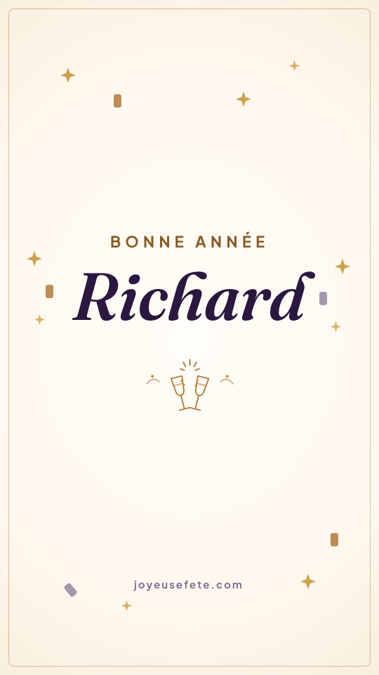 Image « Bonne année Richard » au format story