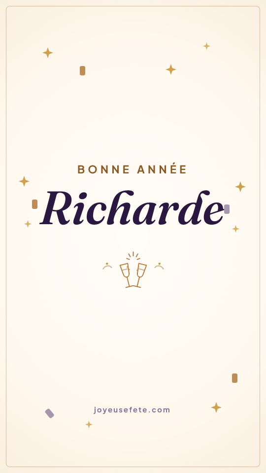 Image « Bonne année Richarde » au format story