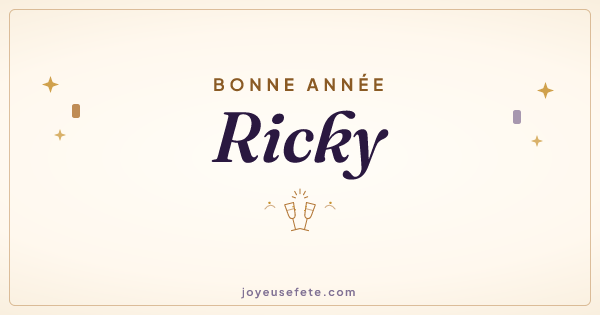 Image « Bonne année Ricky » au format large