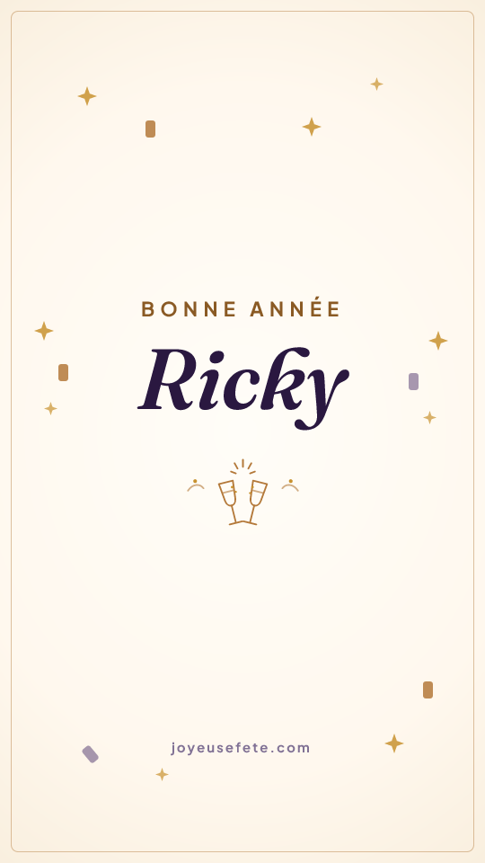 Image « Bonne année Ricky » au format story