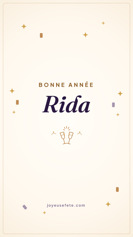 Image « Bonne année Rida » au format story