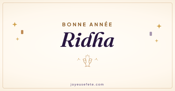 Image « Bonne année Ridha » au format large